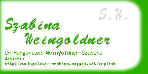 szabina weingoldner business card